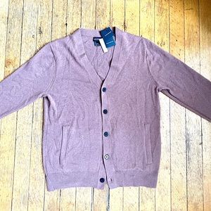 Club Monaco brand new cashmere cardigan sweater, autumn pink.